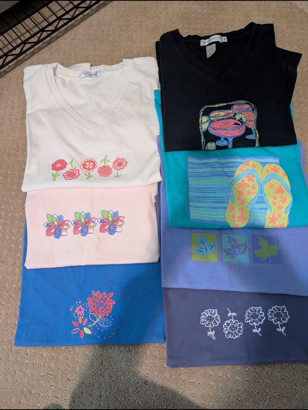 Vintage Fresh Produce Assorted Graphic Floral & Flip Flop Prints